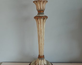 Vintage Florentine wooden lamp base - Italy