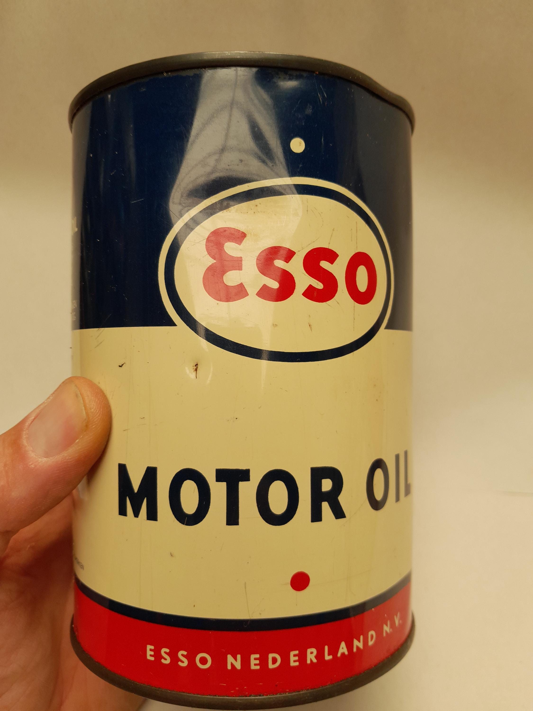 Vintage Esso Oil Can - Motor Oil 20W - Netherlands - Etsy Israel