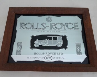 Vintage Rolls Royce Advertising Mirror: Automotive Collectible - Etsy