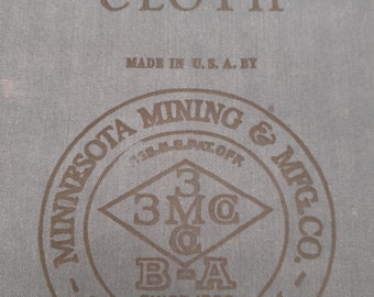 Set mit 5 Vintage-Blättern Crocus Cloth MG2 – Minnesota Mining & Mfg Co – 3M – 1940er Jahre