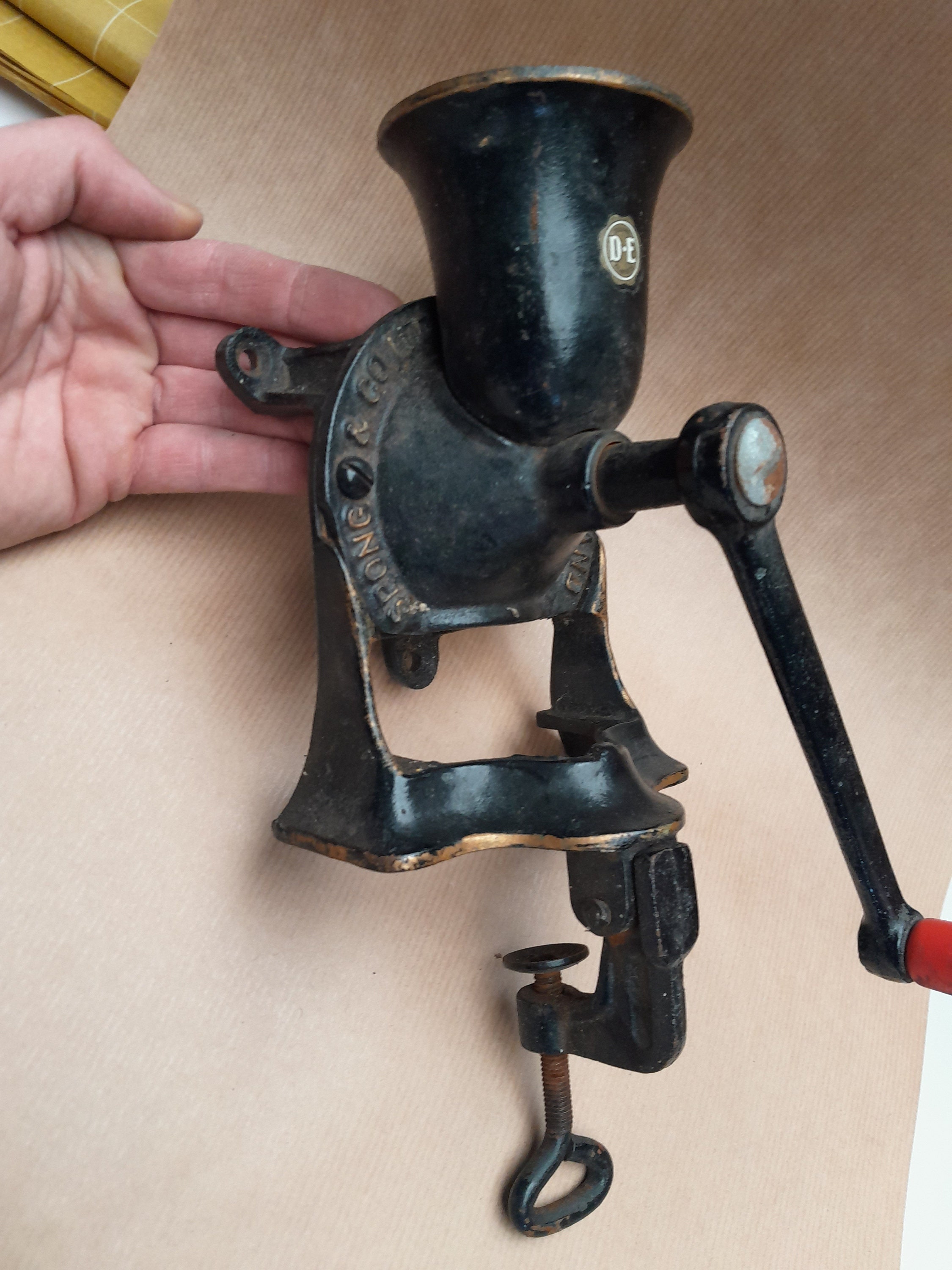 Vintage Coffee Mill Spong & Co Ltd Model 1 Grinder Cast Iron DE Manual