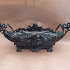 antique French bronze jardiniere Art Nouveau - centerpiece