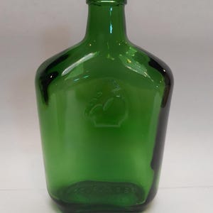 Courvoisier Cognac France green glass bottle - vintage