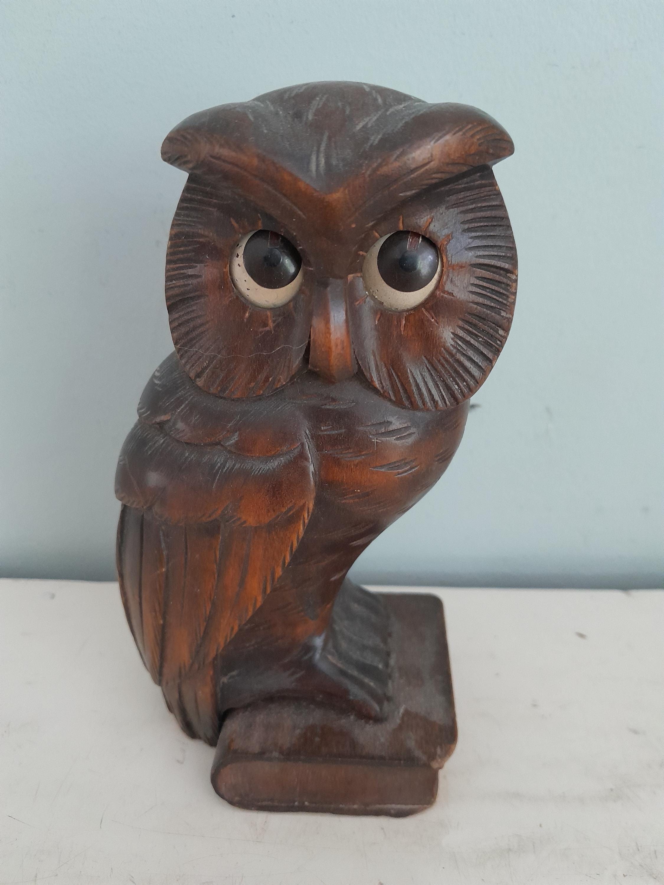 owl ‎✿様・確認用 Antique Osuhr - Oswald Carved Owl Rolling Eye Clock - 1920s - Etsy