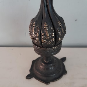 Vintage Brass Lotus Flower Incense - candle holder