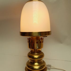 vintage brass ship lamp with glass - wall lamp