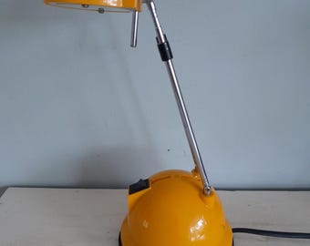 Vintage yellow telescope table lamp Desk lamp 80s 90s retro