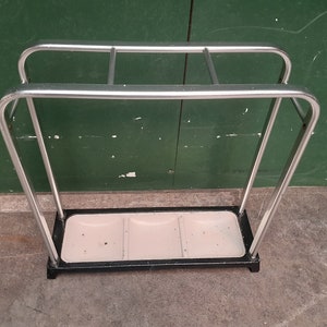 art deco umbrella stand - bauhaus - umbrella stand - aluminum - cast iron