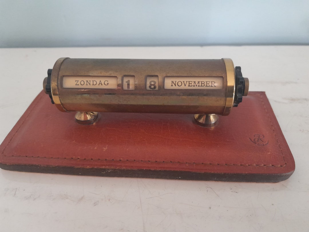 Vintage Perpetual Calendar Brass
