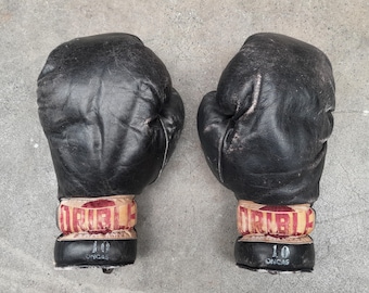 Czarne rękawice bokserskie Drible w stylu vintage - lata 70.