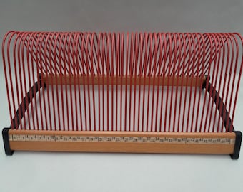 Vintage-Schallplattenständer, Vinyl-Schallplattenhalter, Plattofix Germany Red 50 Records 7inch