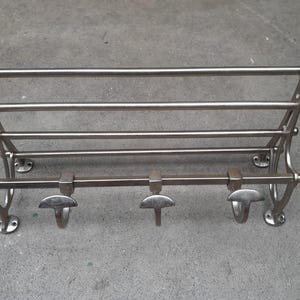 vintage metal coat rack - art deco style - wall coat rack