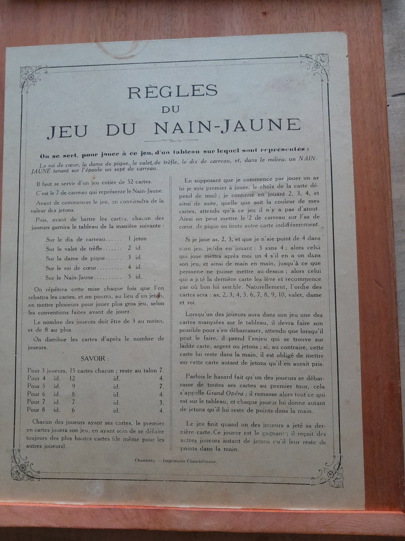 Vintage Nain jaune game France image 2