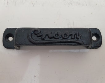 Antique Cast Iron drawer handle, drawer pull - type tray - Croon