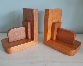 Sujetalibros de madera - Art Déco