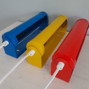 Postmodern vintage wall lamps G&G - Memphis - 80s - set of 3 - red yellow blue