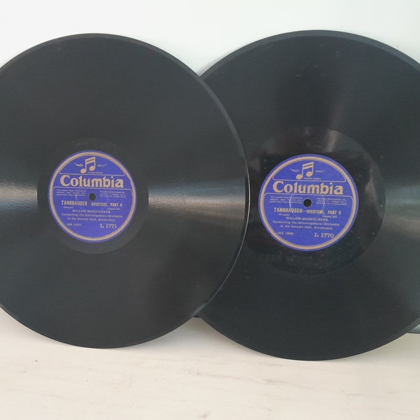 2 x Columbia Gramophone Record - 78 rpm