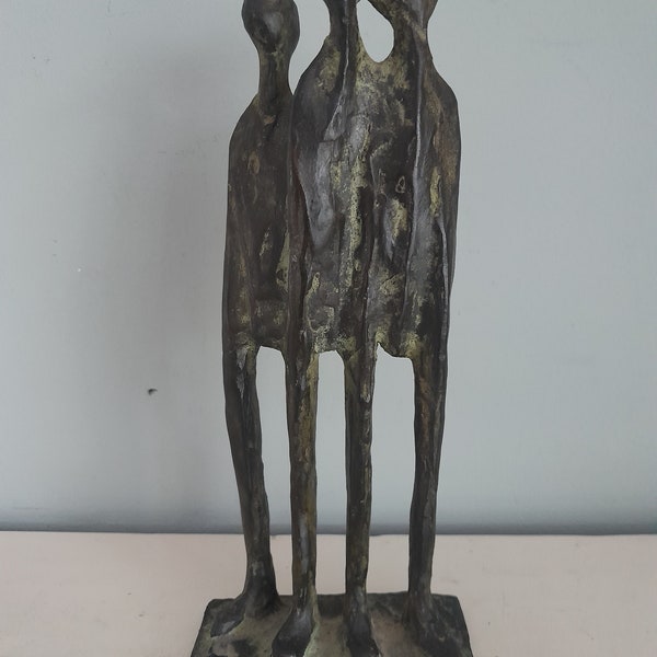 Bronzen beeld 3 figuren - mensen