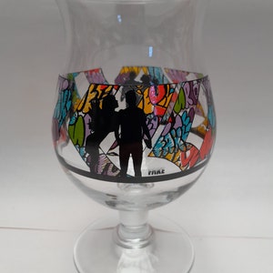 Duvel beer glass - glass - Fake - Limited Edition - Art Glass - Belgian beer