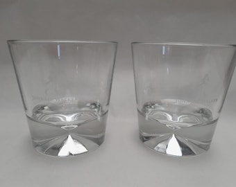 Vintage Johnnie Walker Whiskygläser – Diamant-Whiskyglas – 2er-Set