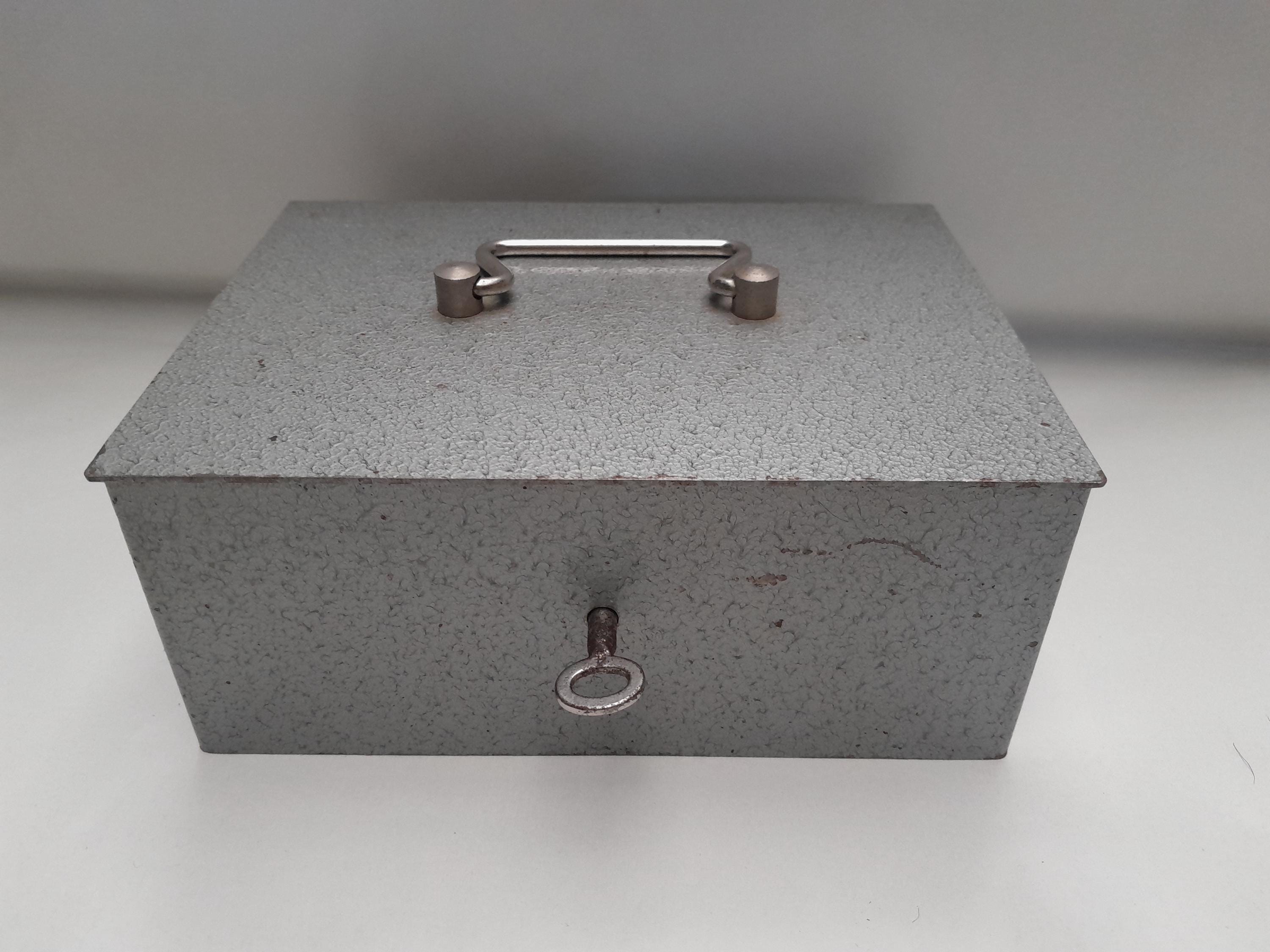 Vintage Metal Bank Deposit Safe Box - Etsy
