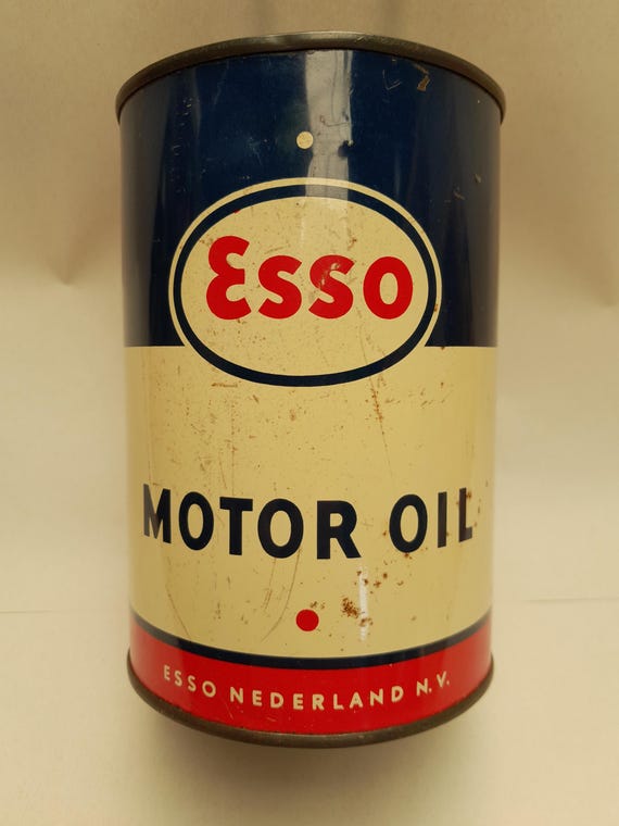 Vintage Esso Oil Can - Motor Oil 20W - Netherlands - Etsy Israel