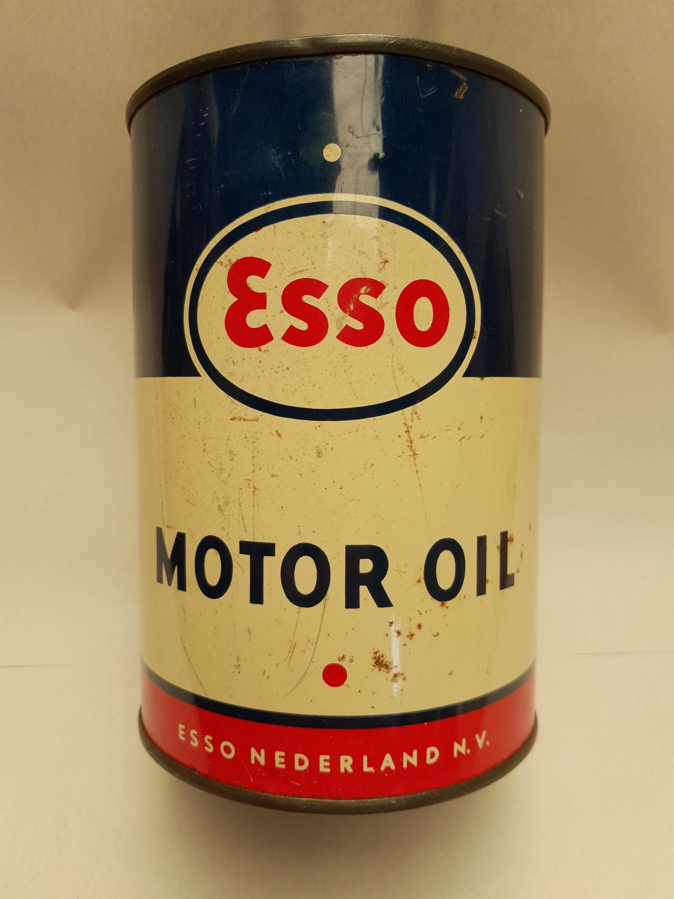 vintage Esso oil can - motor oil 20W - Netherlands
