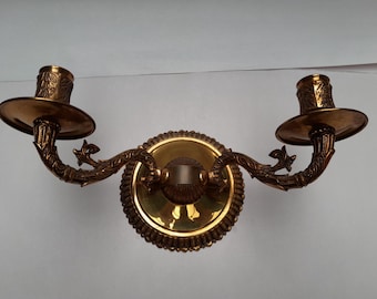 Wall candlestick - brass - candlestick - Art Nouveau