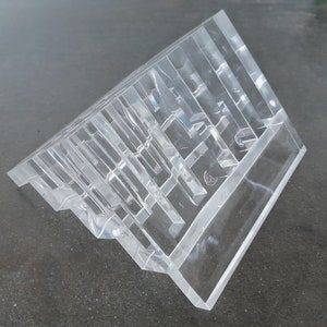 Harvey Guzzini Lucite Pen Letter / Post holder Italy 80s