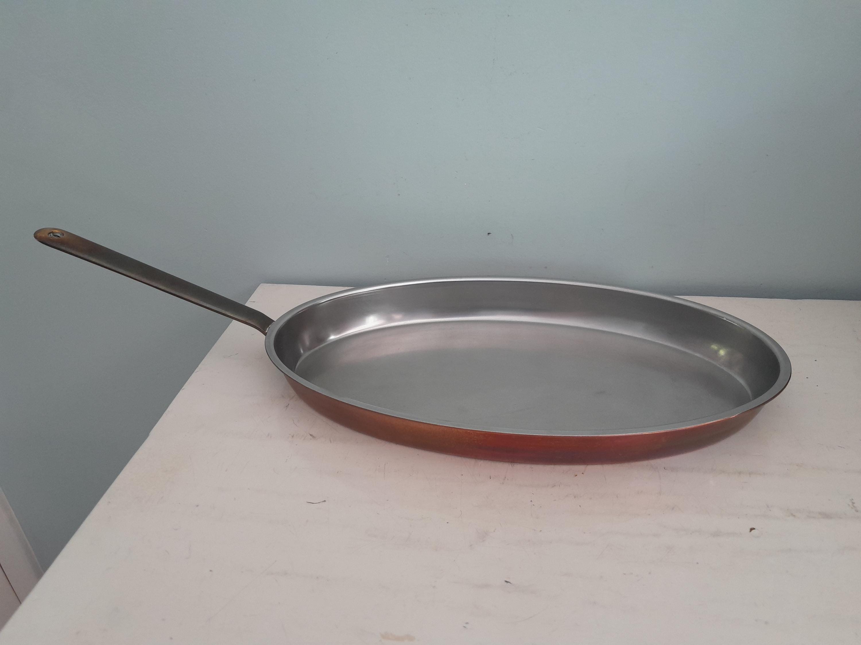 Oval Copper Fish Pan by Spring Culinox Switzerland With Brass