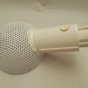 Vintage plug-in lamp - socket lamp - 1980s - white - perforated metal