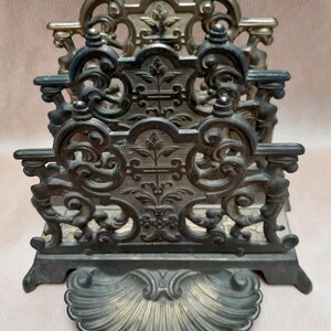 porta cartas de latón vintage - rococó - art déco