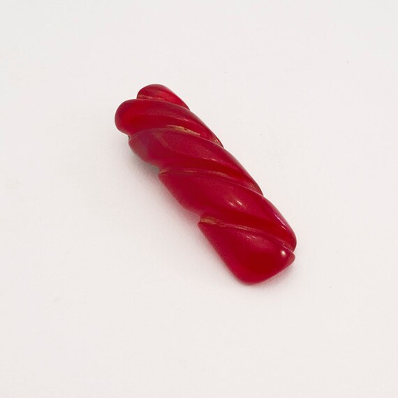 Red Bakelite Dress Clip, 1930s, USA
