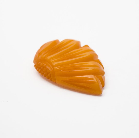Bakelite Flower Dress Clip, 1930s, USA // Yellow C