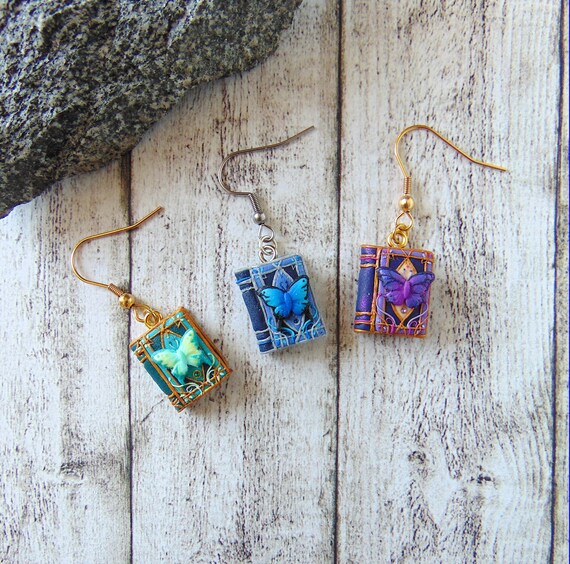 Turquoise and Deep Blue Fantasy Butterfly Earrings Turquoise and Deep Blue Fantasy Butterfly Earrings