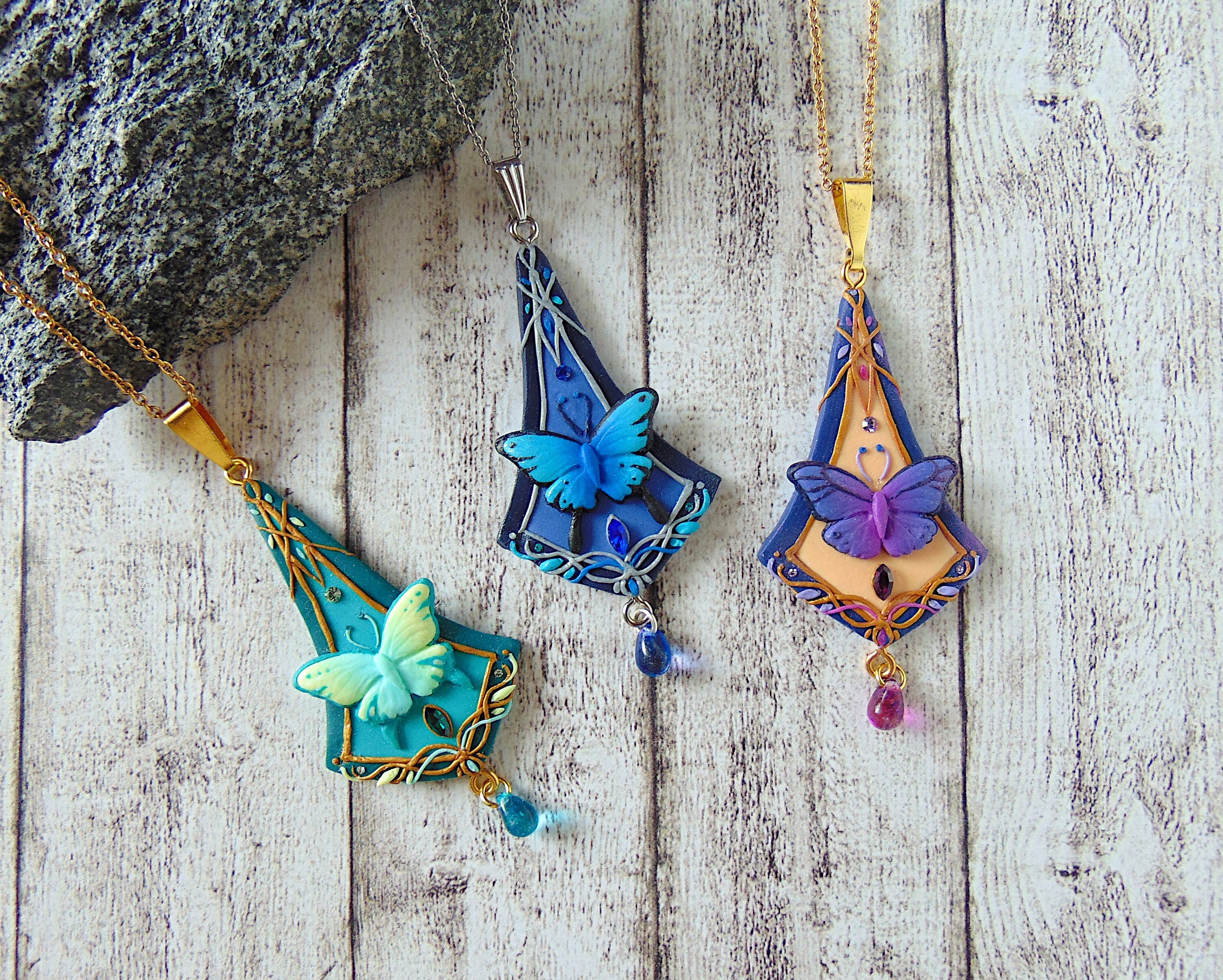 Polymer clay crystal jewelry deals