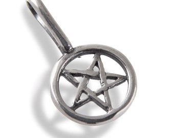 Small inverted Pentagram, Handmade from Recycled Sterling Silver