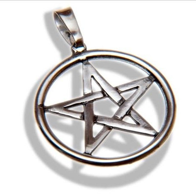 Handmade, Eco, Recycled Sterling Silver Pentagram© image 1