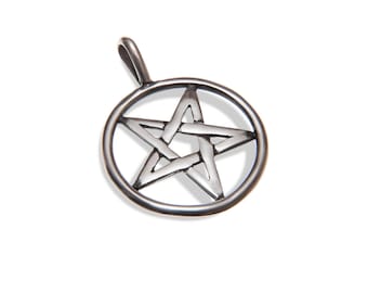 Handmade, Eco, Recycled Sterling Silver Inverted Pentagram ©