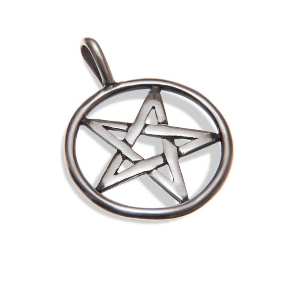 Handmade, Eco, Recycled Sterling Silver Inverted Pentagram ©