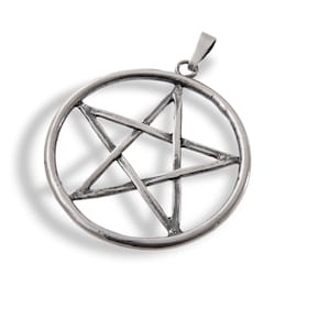 Handmade, Eco Silver, V Large Pentagram made from Recycled Sterling Silver ©