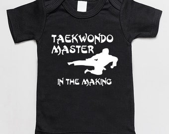 Taekwondo master in the making baby t-shirt black