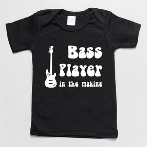 Bass player in the making baby t-shirt black
