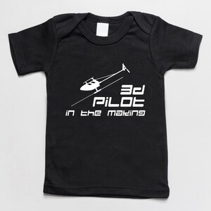 3d pilot in the making baby t-shirt black