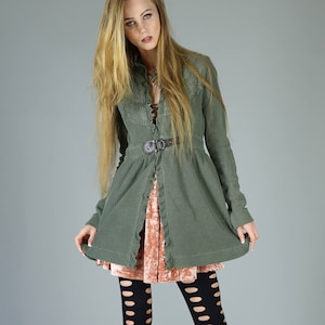 SALE!!! Sgt. Pepper Thermal Boho Jacket, Olive Green, Flash Sale size small left only