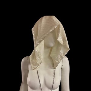 Sequin Festival Hood, Rave, Fairy, Cosplay, Concert Wear, OneSize