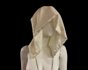 Sequin Festival Hood, Rave, Fairy, Cosplay, Concert Wear, OneSize