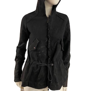 Last One! Black acid wash, Brighton zip up  jacket size XS/Small