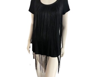 Special Edition black fringe tunic tee !!!!! Limited time special!