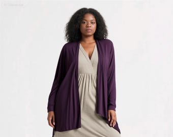 Plum Crazy Drapey Cardigan